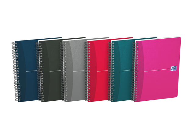 OXFORD Office Essentials A5 Soft Card Twin-wire Notebook Ruled 180 Pages Assorted Colours SCRIBZEE® Compatibl