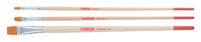 Penseel Talens Art Creation filament plat assorti set à 3 stuk
