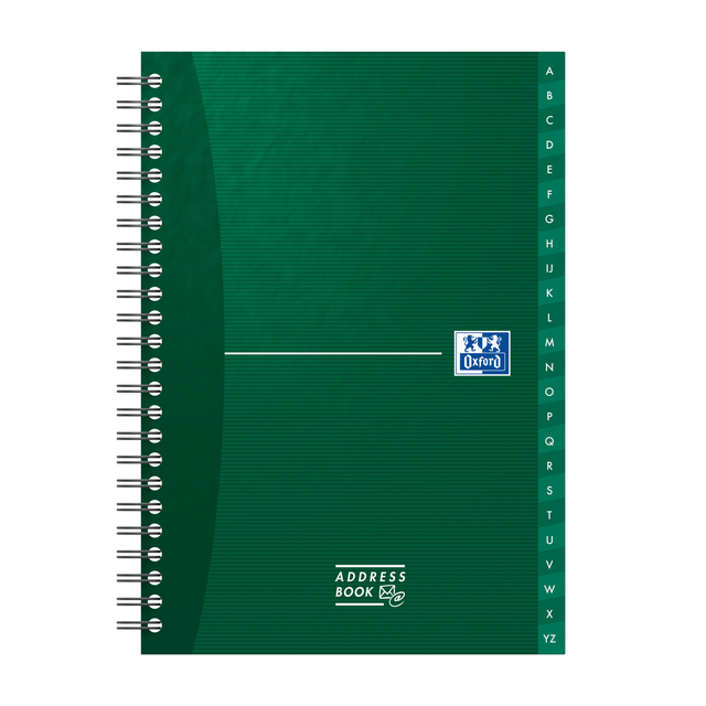 OXFORD Office Essentials A5 Hardback Twin-wire A-Z Address Book Specific Ruling 144 Pages Assorted Colours