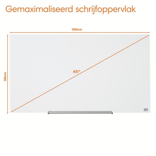 Nobo Diamond White Glass Board 993x559