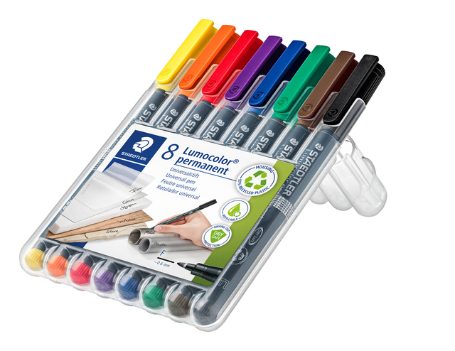 Staedtler Lumocolor Pen Wllt 318WP8 Pk8