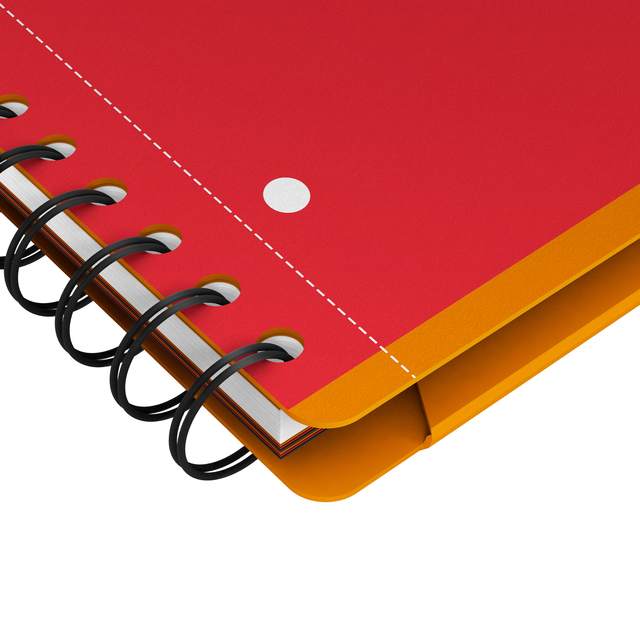 Oxford International A4+ Polypropylene Twin-wire Organiserbook Narrow Ruled 160 Pages Orange SCRIBZEE® Compatibl