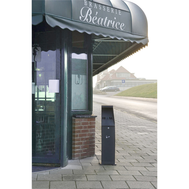 Asbak staand Vepa Bins zuil vrijstaand zwart 31043774
