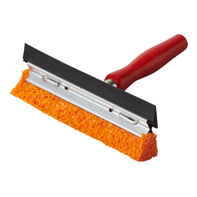 Raamtrekker ProPlus met houten steel 145mm rood
