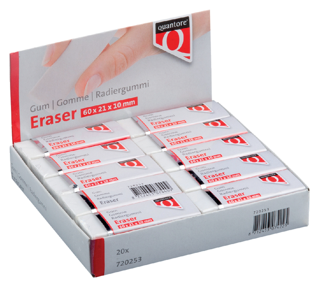 Eraser Quantore 60x21x10mm