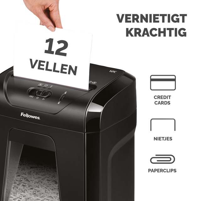 Papiervernietiger Fellowes Powershred 12C 4x40mm