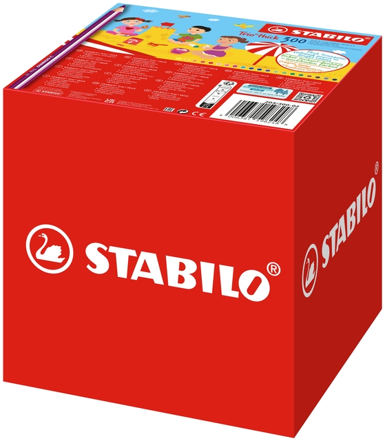 Kleurpotloden STABILO 203 Trio dik assorti classpack à 300 stuk