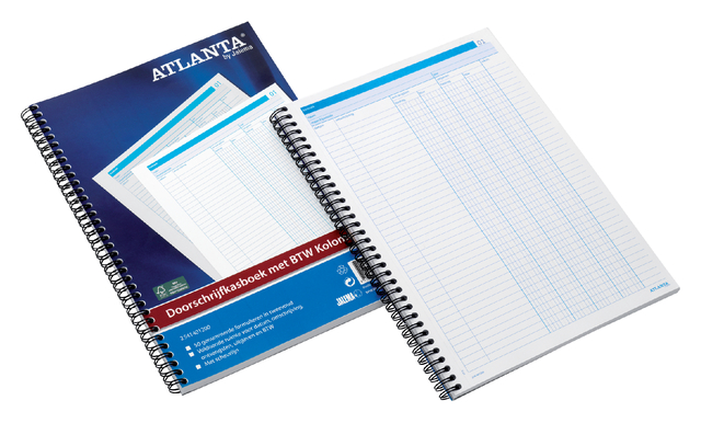 Djois Atlanta carbon copy cash book with A4 copy (carbon) 4 money columns with VAT