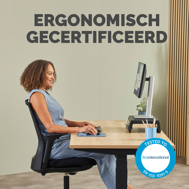 Muismat met polssteun Fellowes Breyta blauw